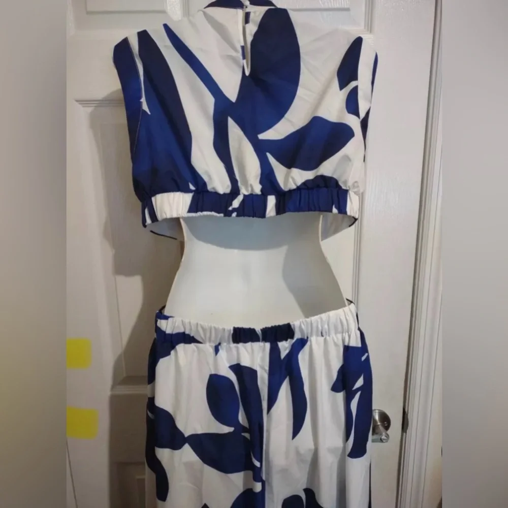 🔥🔥 Salanta Blue & White Floral Long Maxi Dress🔥🔥 - Picture 9 of 11